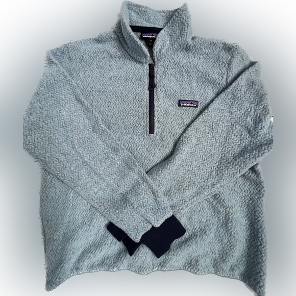 Patagonia Woolyester Zip Up Fleece Zip Top Pullover Size XL - Picture 3 of 8